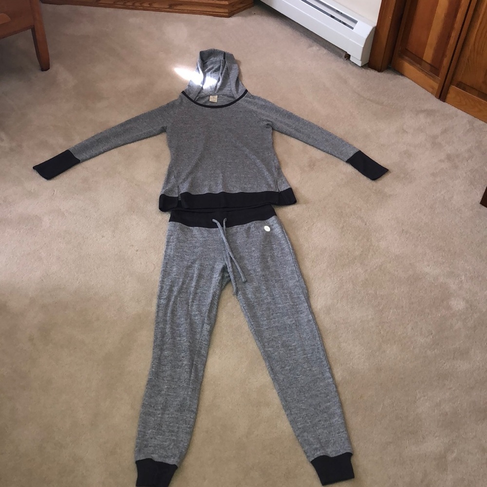 Two-Piece Grey Jogger & Hoodie Set